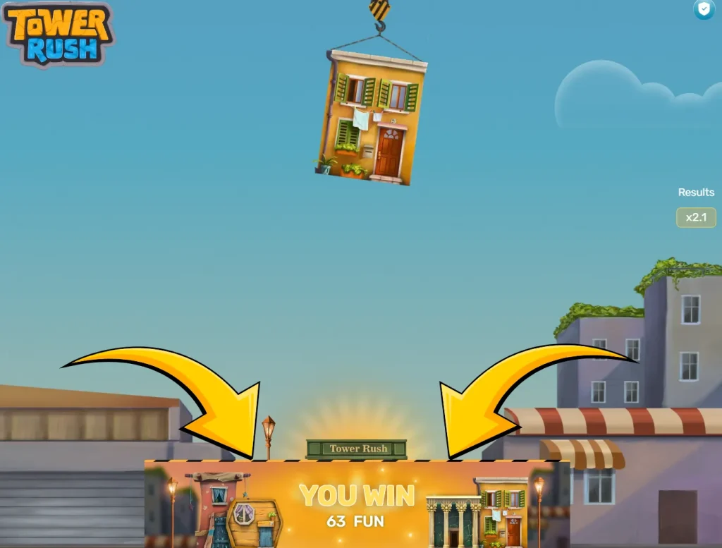 Tower Rush Gewinn einlösen